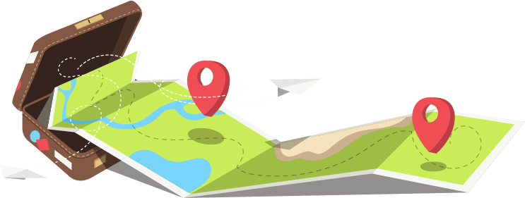 Travel map of TripToOcean destinations