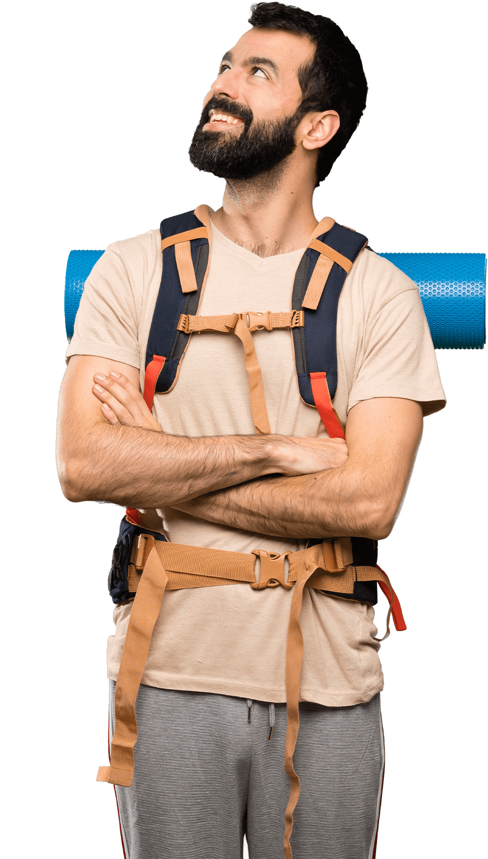 Traveler illustration promoting sightseeing in India